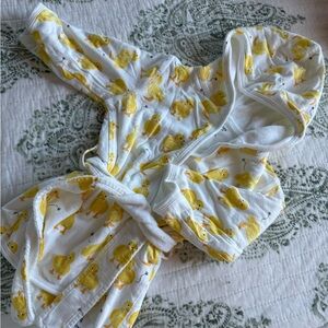 Burt's Bees Baby Robe with Yellow Duck Print